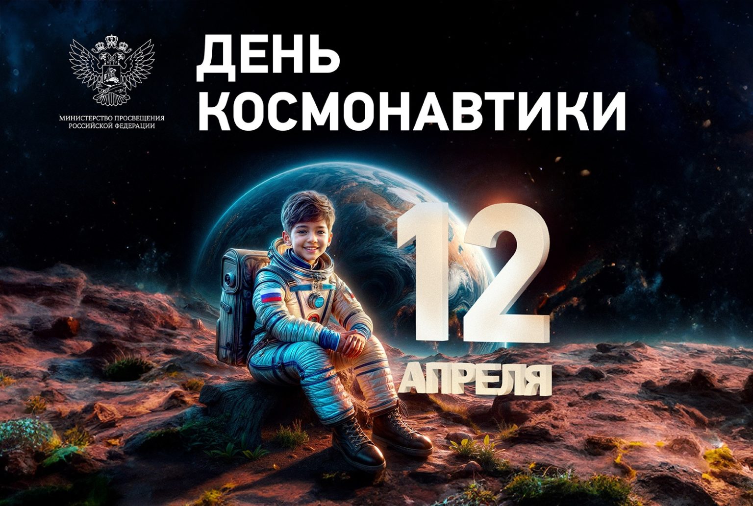 Поздравление министра просвещения Сергея Кравцова с Днем космонавтики.